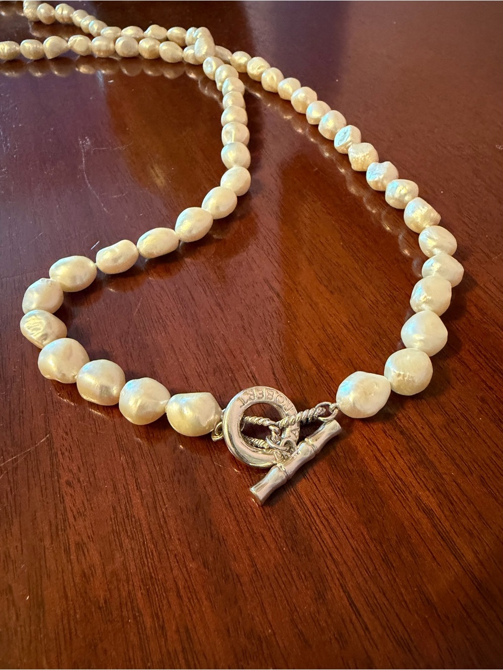 Lucas Robert Designs 42 inch Cultured Pearl Toggle Necklace